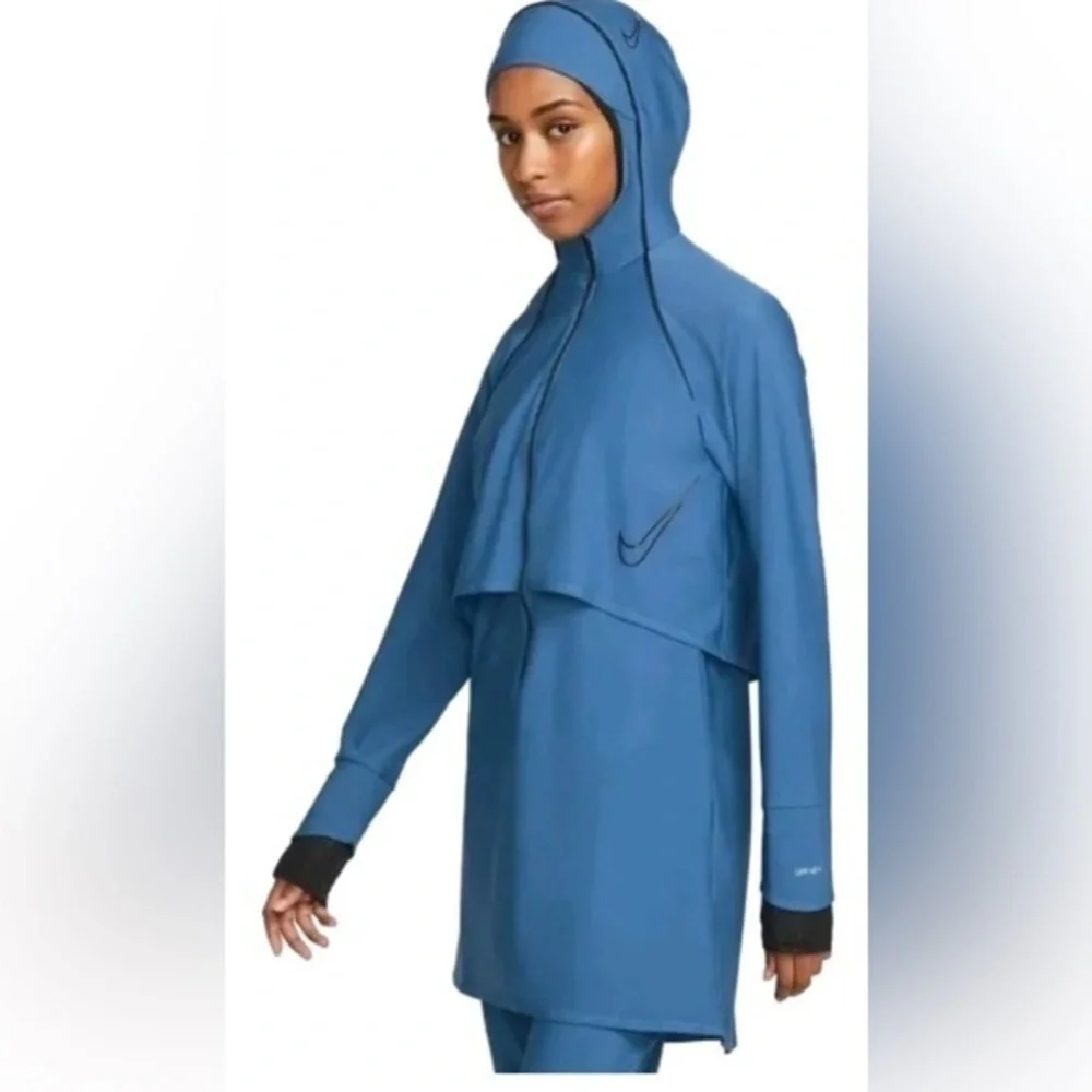 New Nike Swim Victory Luxe Modest Tunic Dress Swimsuit Coverup women large - Picture 1 of 9